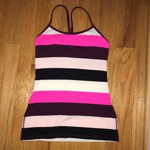 Lululemon Striped Luon Power Y Tank